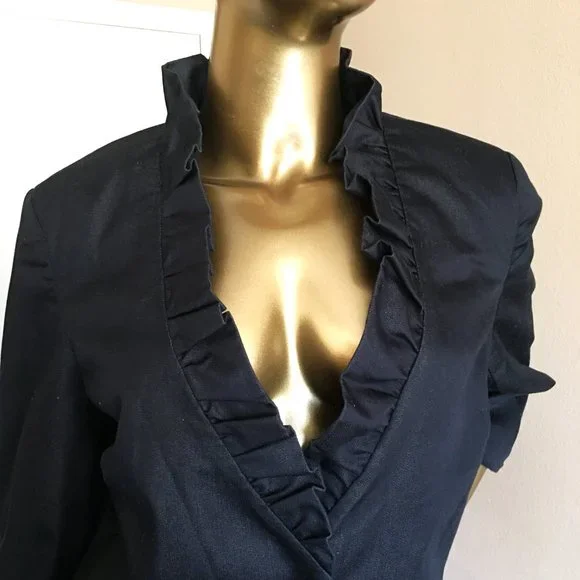 WILLI SMITH Ruffle Collar Swing Blazer / Jacket NEW! - Picture 4 of 11